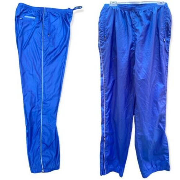 90s Y2K Ralph Lauren LRL Blue Track Pants Small S Windbreaker Zip Leg Blokecore - Picture 1 of 9